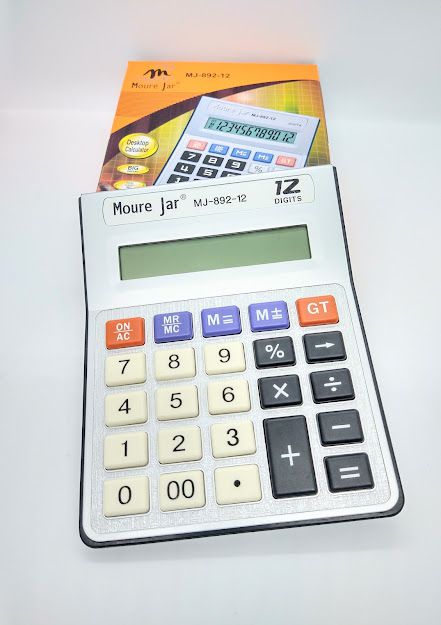 Calculadora De Mesa De Plástico De 12 Dígitos R.MJ89212 13cm x 17cm Unidade