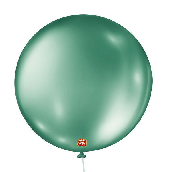 Bola São Roque Metallic Balloon Verde Número 5 Pacote Com 25