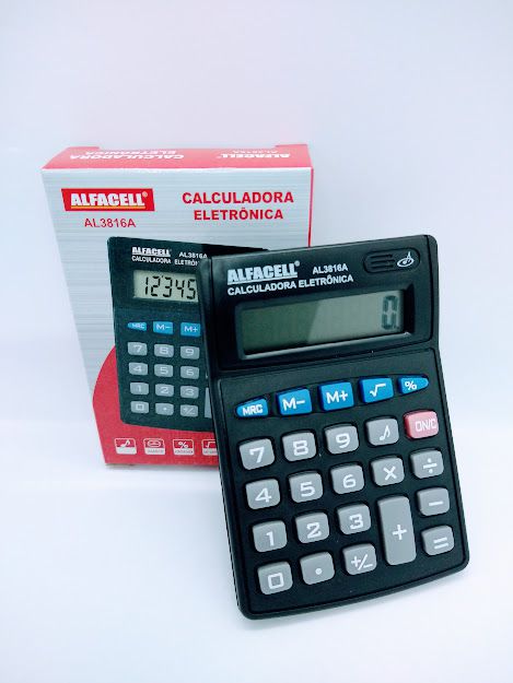 Calculadora Eletrônica 8 Dígitos R.AL3816A 7,5cm x 10,5cm Unidade