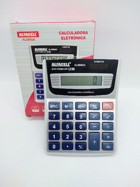 Calculadora Eletrônica 8 Dígitos R.AL8985A 9,5cm x 12,5cm Unidade