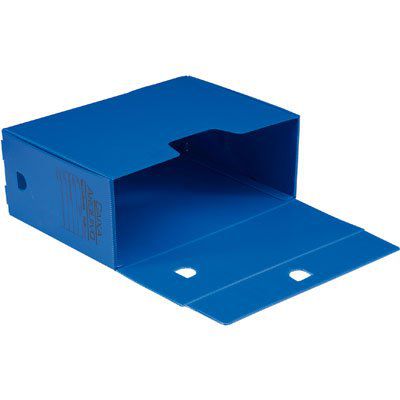 Caixa Arquivo Morto Fácil Novaonda Polibrás Azul 350mm x 130mm x 250mm Unidade