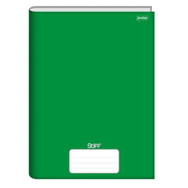 Caderno Brochura Universitário Capa Dura Stiff Jandaia Verde 20cm x 27cm R.00058 Com 48 Folhas