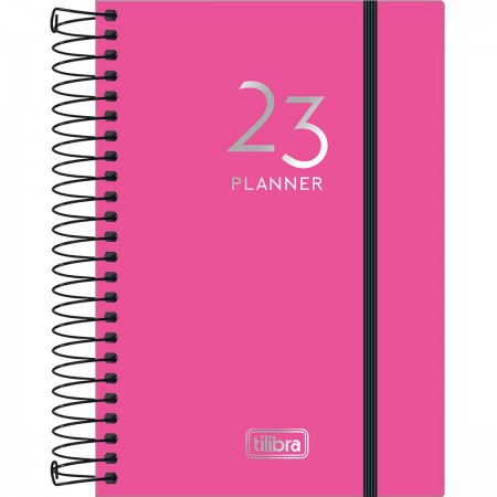 Agenda Planner 2023 Espiral Tilibra Neon Capa Sortida 13cm x 18cm M5 R.228869 Com 80 Folhas Unidade