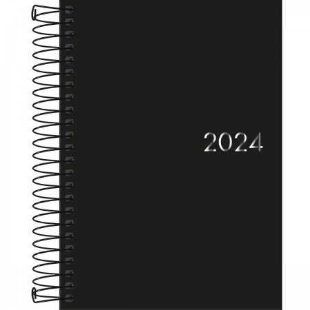 Agenda 2024 Executiva Espiral Diária Tilibra Napoli 12,9cm x 18,7cm R.130095 Com 176 Folhas a Unidade