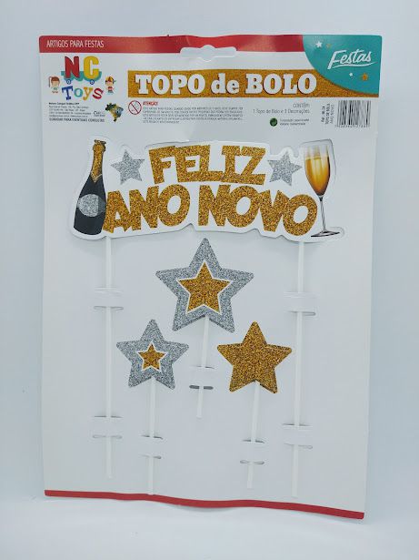 Topo De Bolo Nc Toys Ano Novo R.9624 Unidade