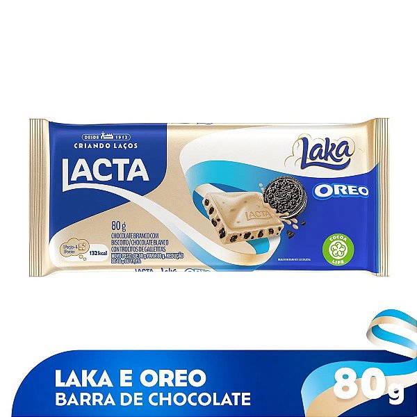 Chocolate Lacta Laka Oreo 80 Gramas Unidade