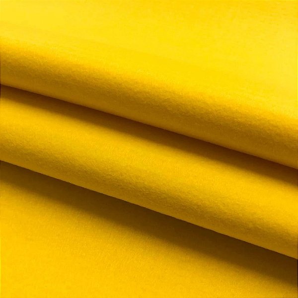 Tecido Feltro Liso Amarelo - 1 Metro