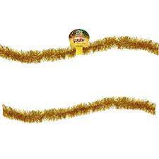 Festão De Natal Corte Fino Dourado Metalizado 6cm Largura x 2 Metros Comprimento R.Z5208B Unidade