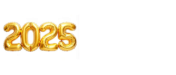 Kit Balão Metalizado Sortido Dourado ou Prata 2025 40cm Com 9 Peças Festas Ano Novo