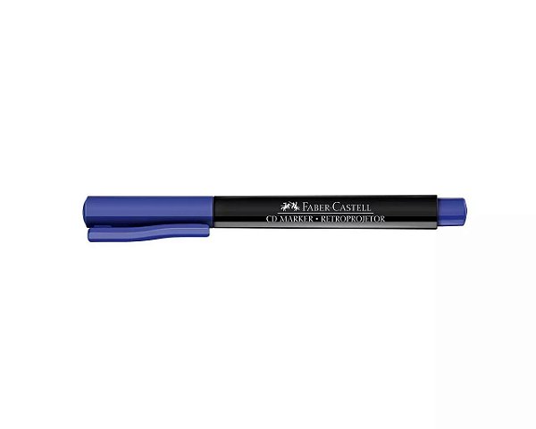 Caneta Marcador Para Cd Faber Castell Cor Azul Ponta Média 1.0mm R.CDRETRO/AZZF Unidade
