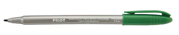 Marcador Retro Projetor Tinta Permanente Para Cd/dvd Pilot Cor Verde Ponta Média 2.0mm Unidade