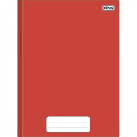 Caderno Brochura Universitário Capa Dura Tilibra Vermelho 20cm x 27cm R.235946 Com 80 Folhas