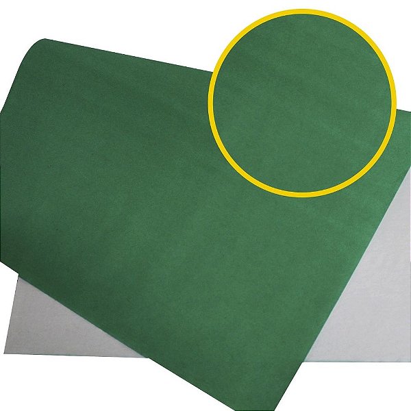 Papel Camurça Verde Musgo 40cm x 60cm Unidade