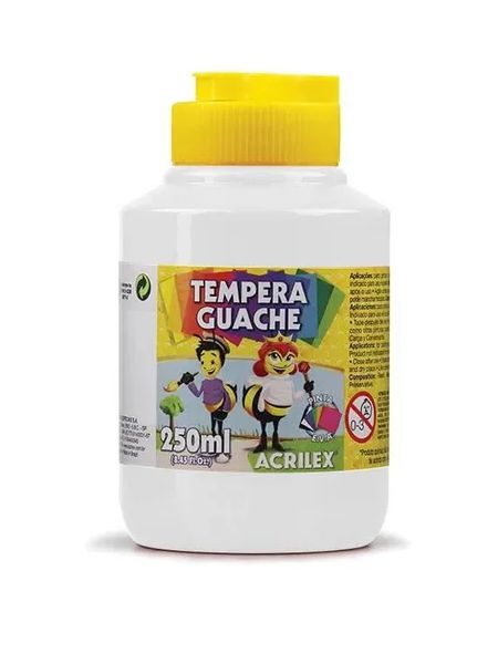 Tinta Guache Acrilex Branco 250ml Unidade