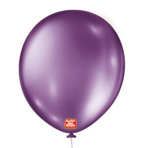 Bola Látex São Roque Metallic Balloon Roxo Número 16 Com 10