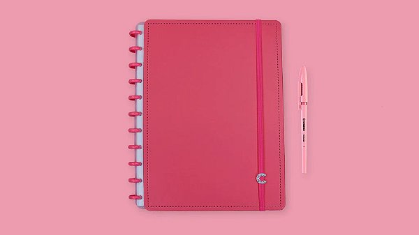 Caderno Inteligente Grande All Pink (20cm x 27cm)  Com 80 Folhas (60 Pautadas + 20 Lisas) 90 Gramas R.CIGD4103 - A Unidade