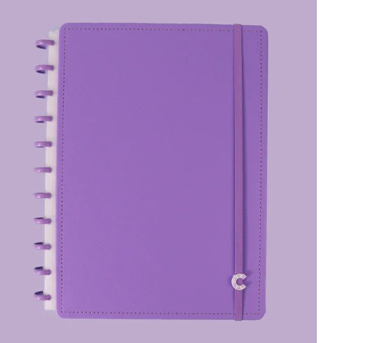 Caderno Inteligente  All Purple Tamanho Grande (20cm x 27cm)  Com 80 Folhas (60 Pautadas + 20 Lisas) 90 Gramas  R.CIGD4089  - A Unidade