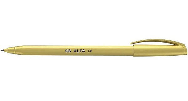 Caneta Esferográfica Cis Alfa Ouro 1.0mm R.761200 Unidade