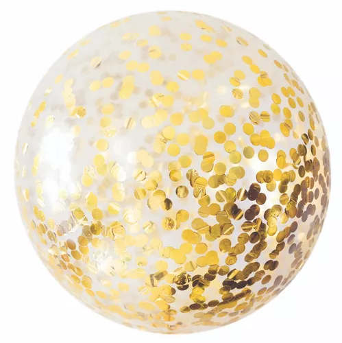 Balão Bubble 30cm x 20cm Com Confete Metalizado Sortido R.YDH-2243 Vendido Unidade Separadamente