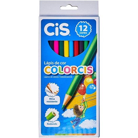 Lápis De Cor Grande Cis Colorcis Estojo Com 12 Cores Sortidas R.185000