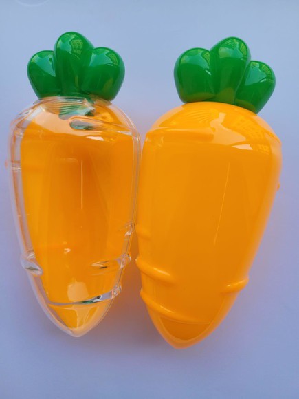 Mini Embalagem Acrílica Páscoa Formato Cenoura 10cm  - A Unidade