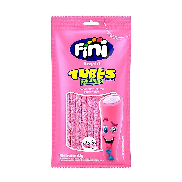 Bala Tubes Fini Tutti Frutti Azedinhos 80 Gramas Unidade