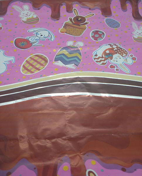 Folha Metalizada Para Embalar Ovos De Páscoa Chocolate Chocolândia Rosa 70cmx90cm Unidade