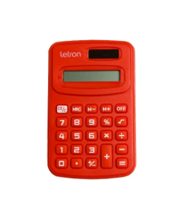 Calculadora Letron Leonora Colorida Vermelha 8 Dígitos R.99328 Unidade