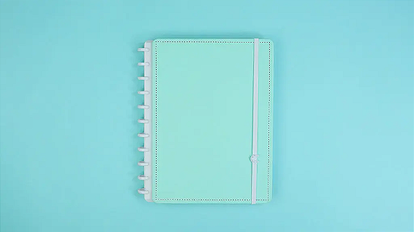 Caderno Inteligente Novitate  Verde Pastel  Tamanho Grande (22cm x 27cm) Com 80 Folhas (60 pautadas + 20 Lisas) 90 Gramas R.CIGD4082 - A Unidade