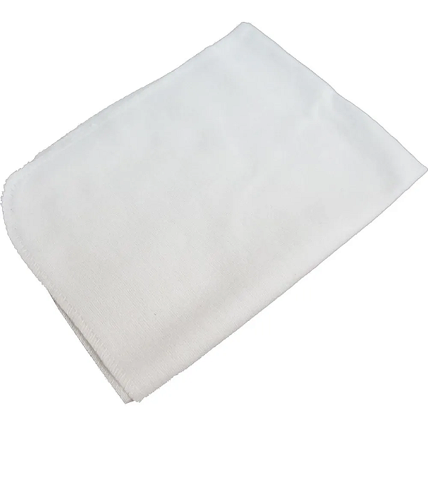 Flanela 100% Algodão Cor Branca 28cm x 38cm Unidade