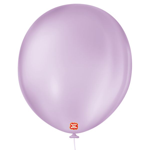 Balão São Roque Liso Nº16 Redondo Lilás Baby c/10 Unidades