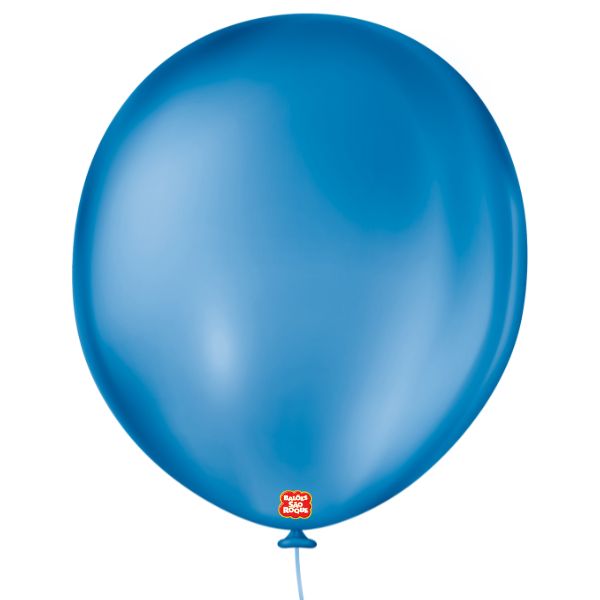 Balão São Roque Liso Nº16 Redondo Azul Cobalto c/10 Unidades