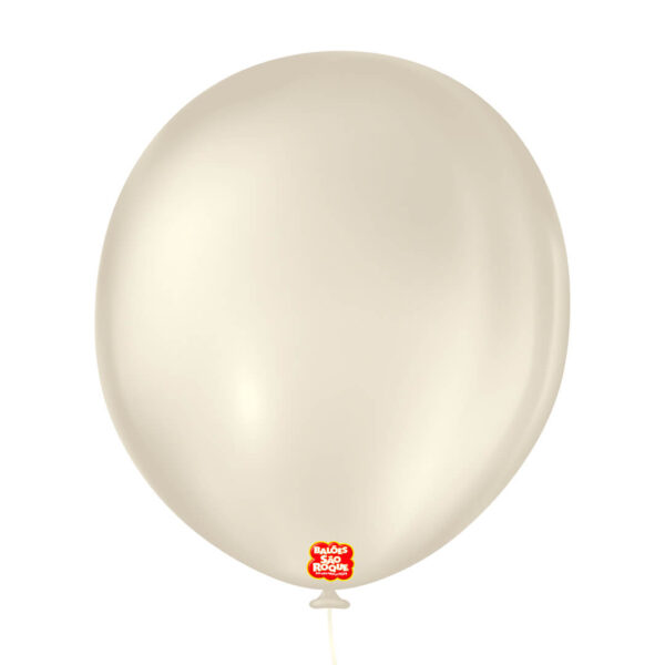 Balão São Roque Liso Nº16 Redondo Areia c/10 Unidades