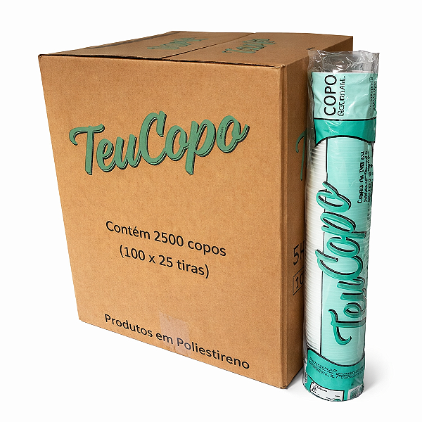 Copo Descartável Transparente Teu Copo 200ml Caixa c/2500 Unidades (Atacado)