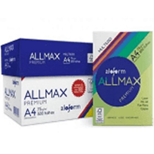 Papel A4  Allmax 210x297 Caixa Com 5 Pacotes Com 500 Folhas