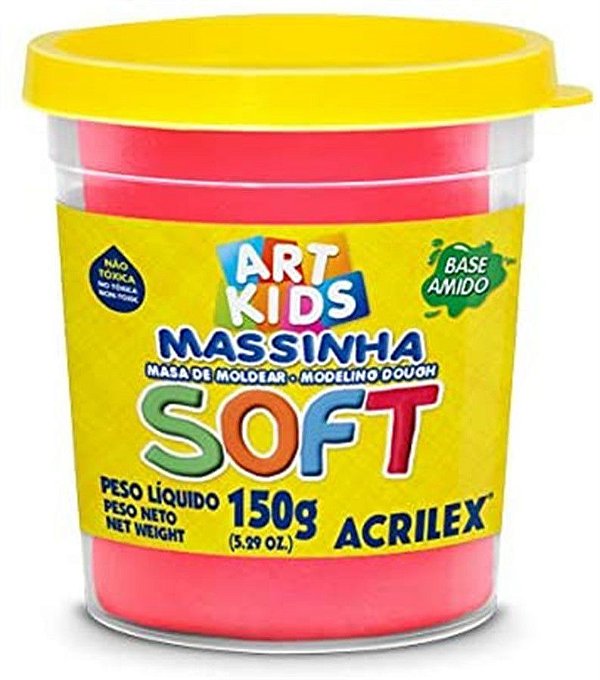 Massinha de Modelar Soft Acrilex Rosa Maravilha 150gr R.073150107 Unidade