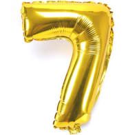 Balão Metalizado Número 7 Ouro 40Cm Unidade