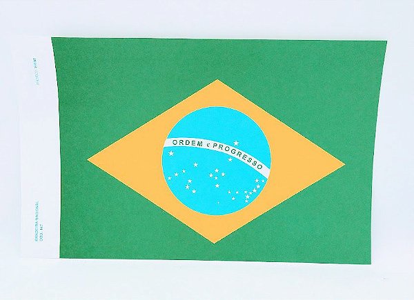 Bandeirinha De Papel Brasil 14cm x 22cm R.147 Unidade - Recopel