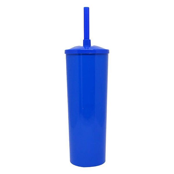 Copo Long Drink Play Amalu Azul Marinho Solido 300Ml Unidade