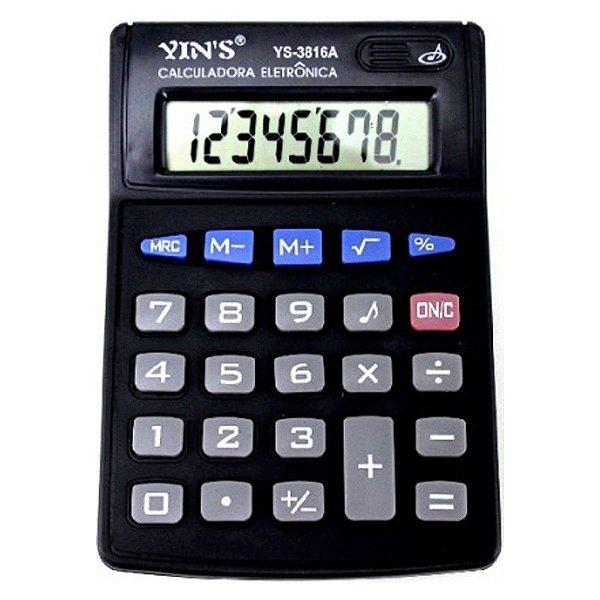 Calculadora Eletrônica de Mesa 8 Dígitos R.3816a Unidade