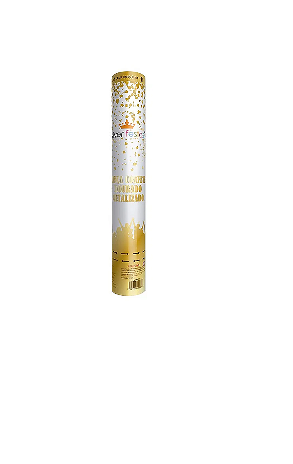 Lanca Confete Dourado Metalizado R.Lcp001 Unidade