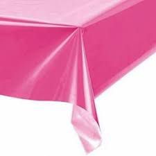 Toalha Plástica Lisa Rosa Pink 70X70 Com 10