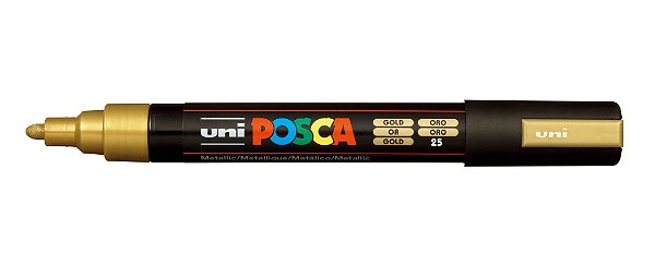 Caneta Uni Posca Pc-5m Cis Dourada Unidade