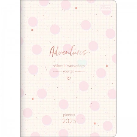 Agenda 2025 Grampeada Tilibra Planner Soho Capa Sortida 17,8x25,4 R.290963 Com 20 Folhas