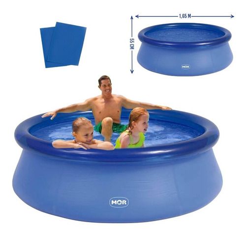 Piscina Redonda Inflável Mor 1000 Litros 1 Metro 65cm Largura x55cm Altura  Unidade - Recopel - Festas, Papelaria, Embalagens, Descartáveis, Produtos  de Limpeza, Bomboniere e Casa e Lazer