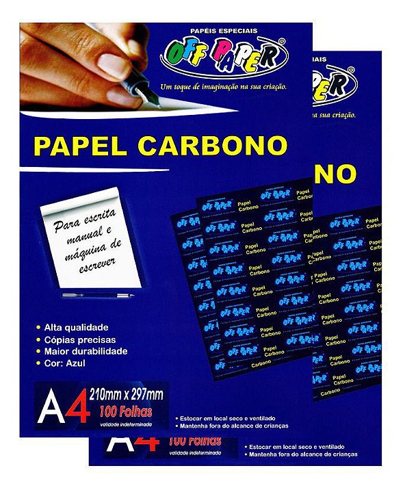 Papel Carbono Filme Manuscrito A4 Off Paper Atacado Pacote Com 100 Folhas