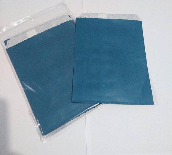 Saquinho de Papel Azul Petróleo 13cm X18cm R.ep2088 Pacote Com 25