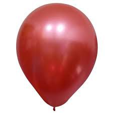 Bola Látex São Roque Metallic Balloons Vermelho Número 9 Pacote Com 25