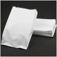 Saco de Papel Kraft Cor Branco 3 Kilos 15cm x 34cm  Pacote com 100