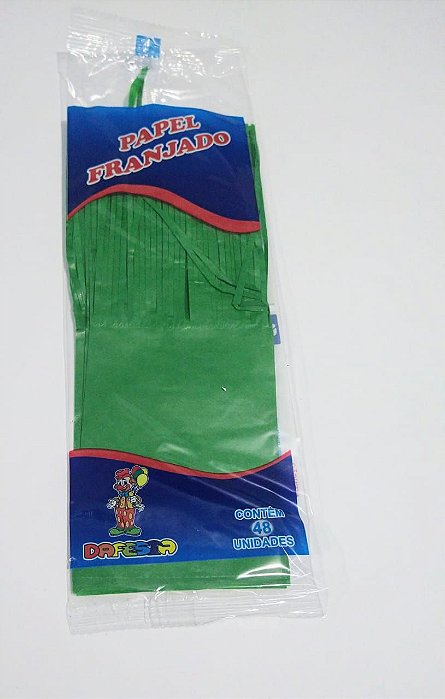 Papel de Bala Dafesta Com Uma Franja Cor Verde Bandeira Pacote Com 48